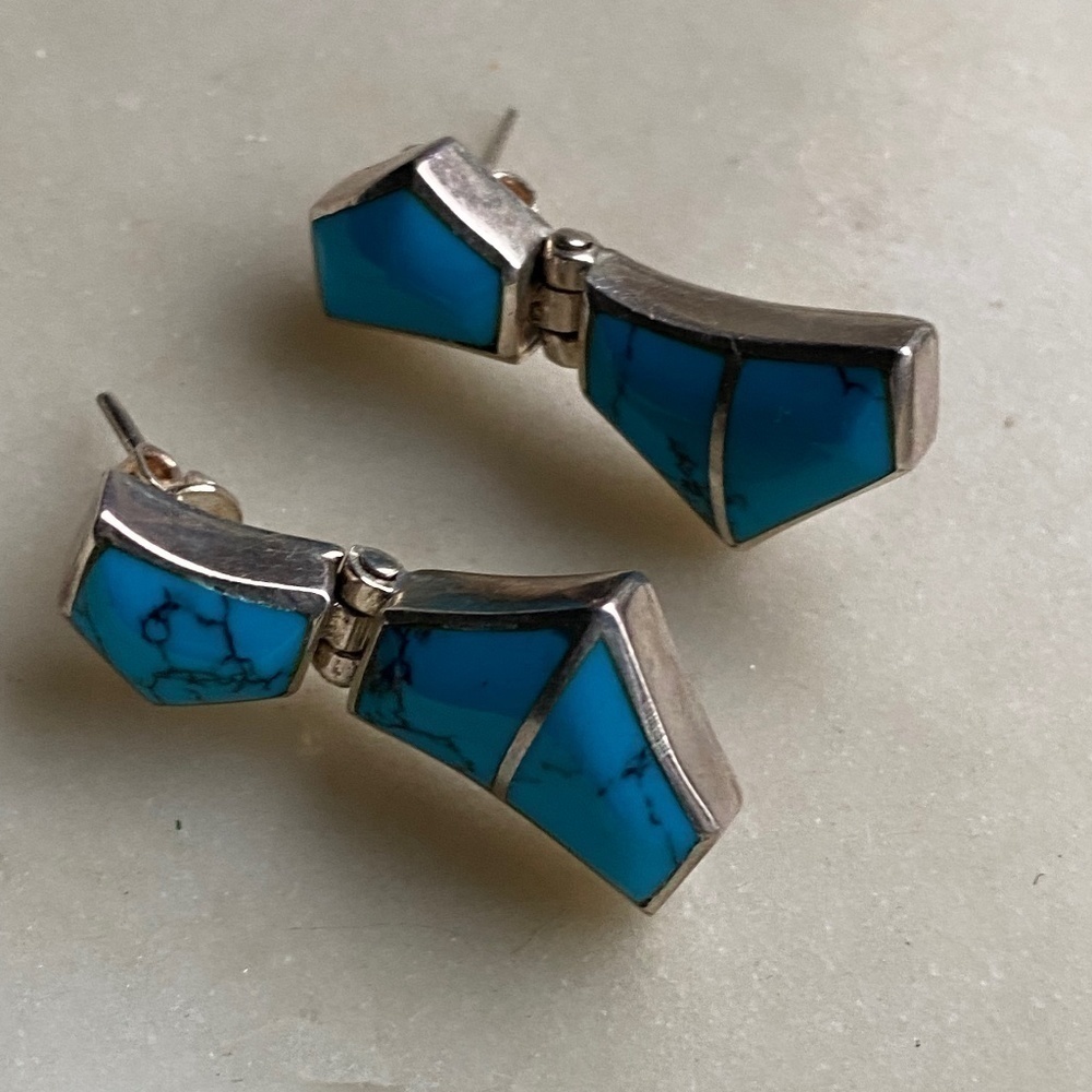 MEXICAN Sterling silver and turquoise earrings